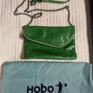 HOBO Vibrant Green Leather Crossbody Bag
